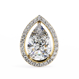 Modern Teardrop Open-Gallery Pear Cut Diamond Studs