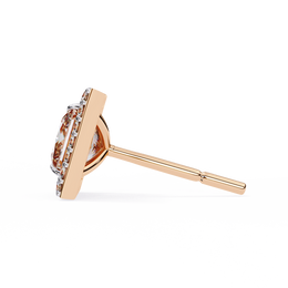 Architectural Princess Cut Open-Frame Halo Studs | Gold Geometric Fine Jewelry