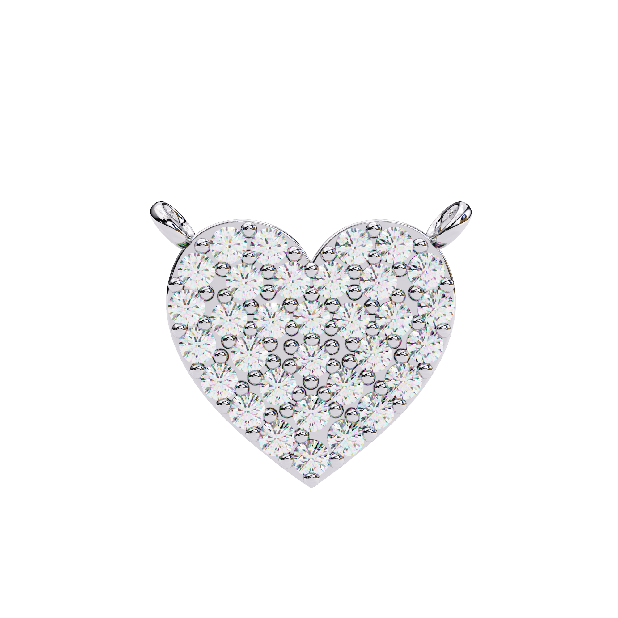 Delicate Rose Gold Pavé Heart Station Necklace | Romantic Fine Jewelry