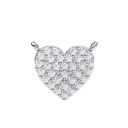 Delicate Rose Gold Pavé Heart Station Necklace | Romantic Fine Jewelry