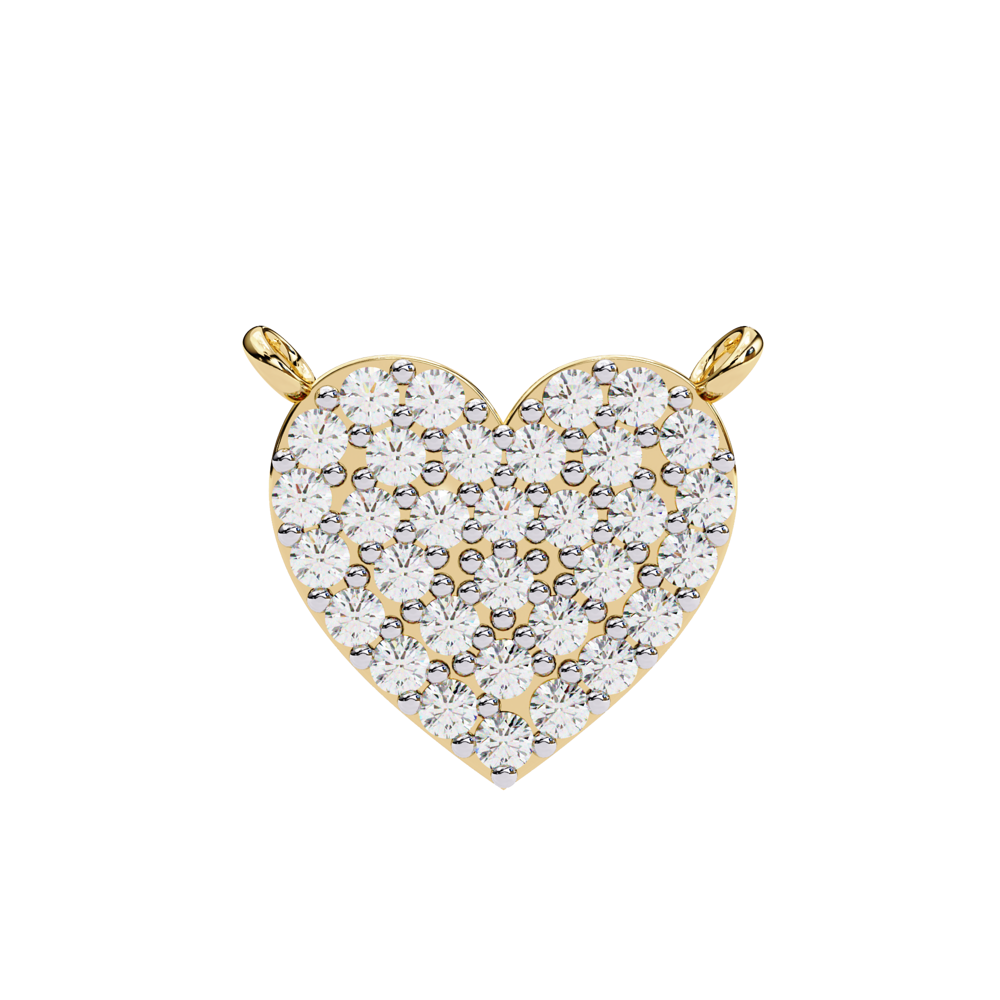 Delicate Rose Gold Pavé Heart Station Necklace | Romantic Fine Jewelry