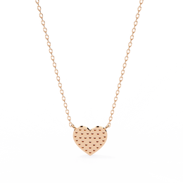 Delicate Rose Gold Pavé Heart Station Necklace | Romantic Fine Jewelry
