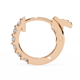 Round Diamond Huggie Hoop Earrings
