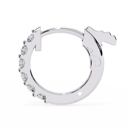Round Diamond Huggie Hoop Earrings