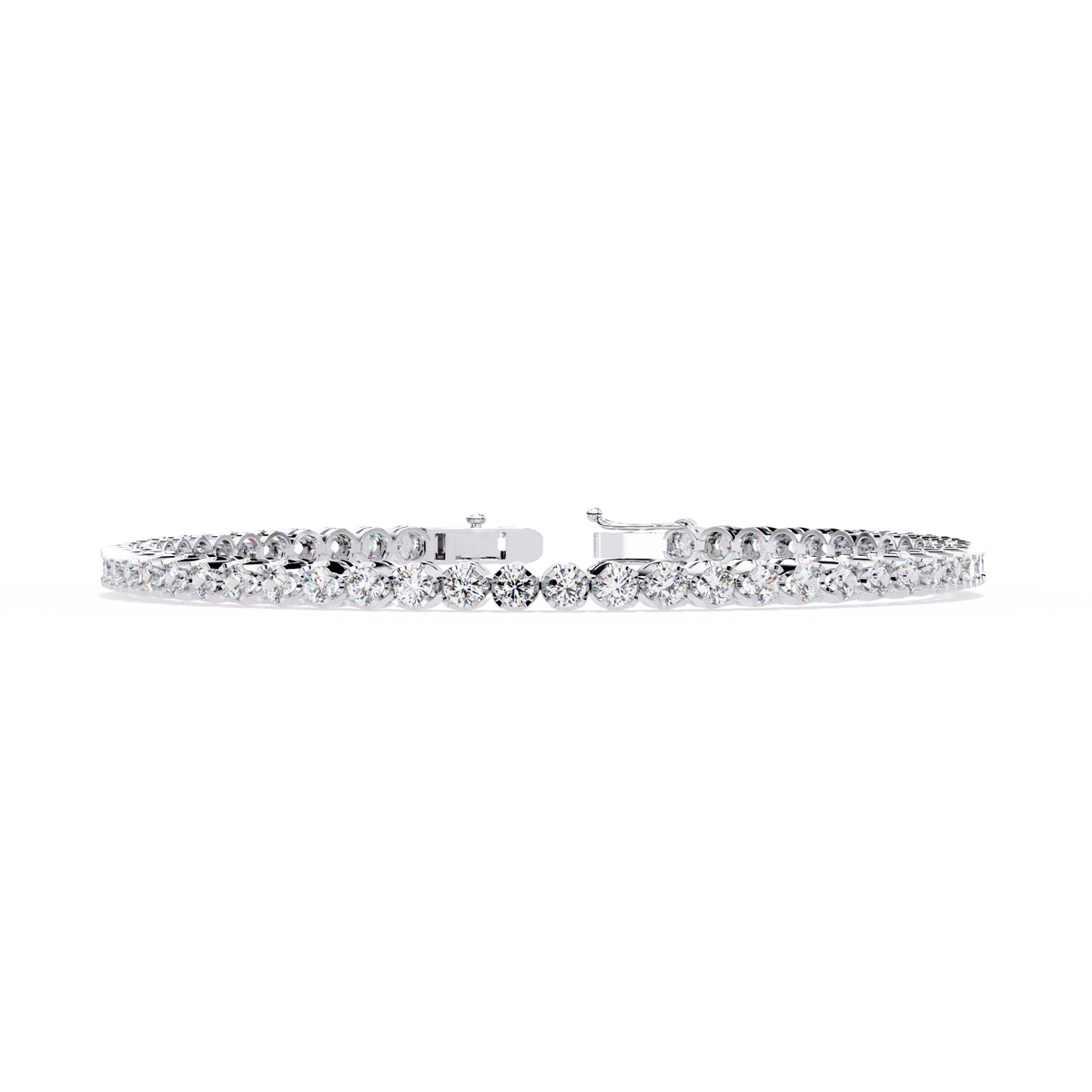 Round Cut Diamond Tennis Bracelet | Sparkling Eternity Link Bracelet for Women