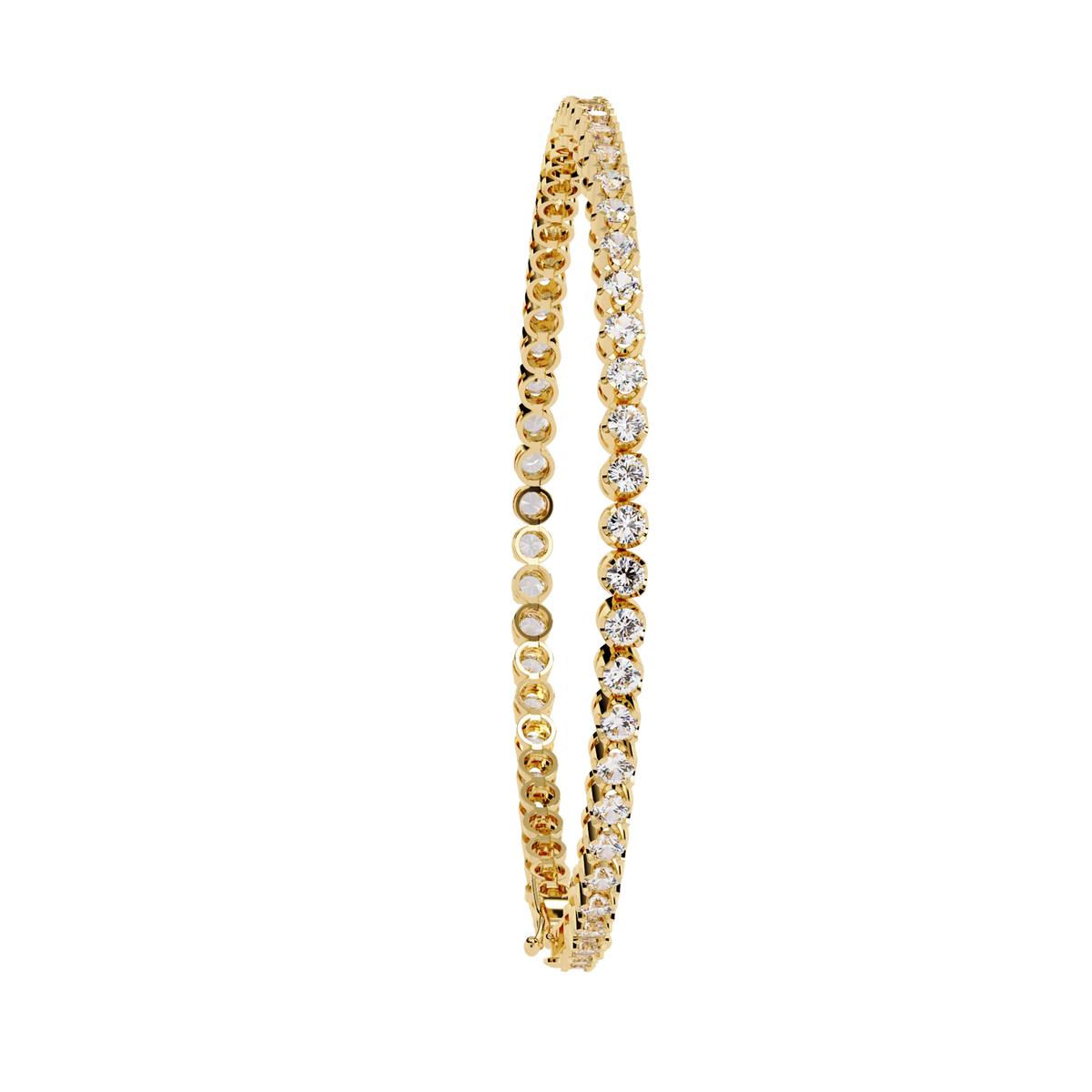 Round Cut Diamond Tennis Bracelet | Sparkling Eternity Link Bracelet for Women
