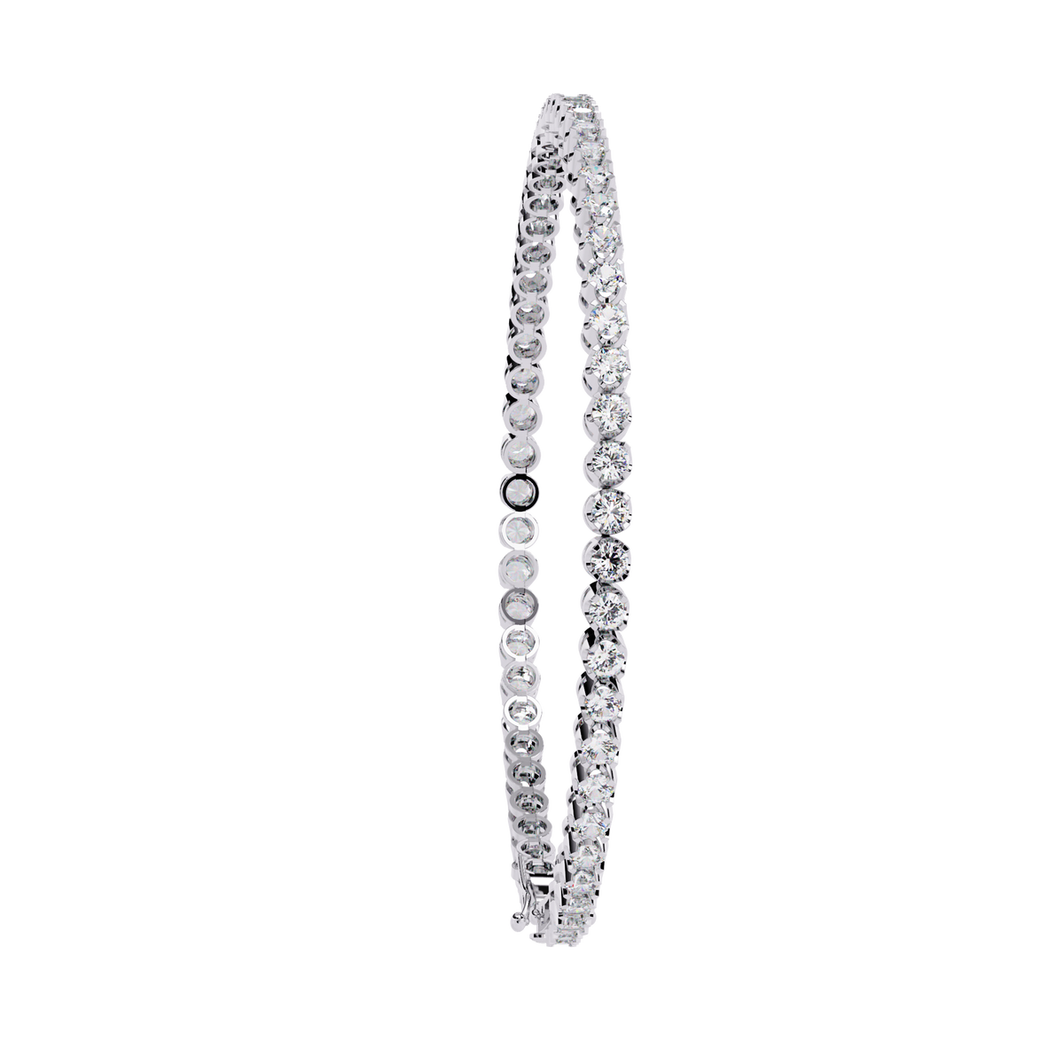 Round Cut Diamond Tennis Bracelet | Sparkling Eternity Link Bracelet for Women