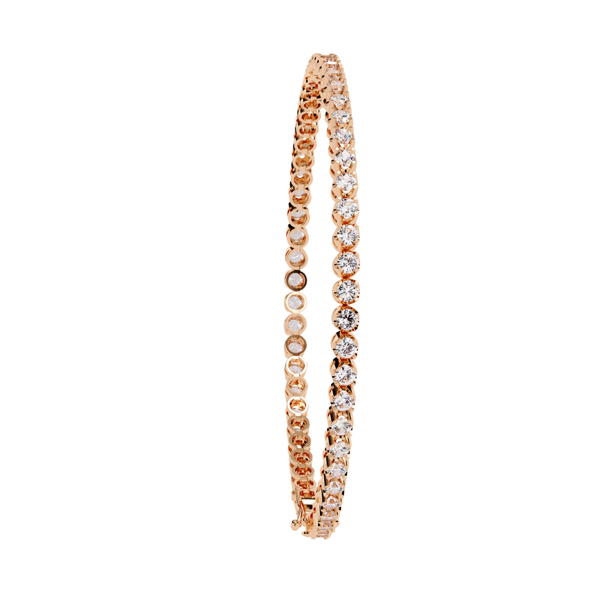 Round Cut Diamond Tennis Bracelet | Sparkling Eternity Link Bracelet for Women