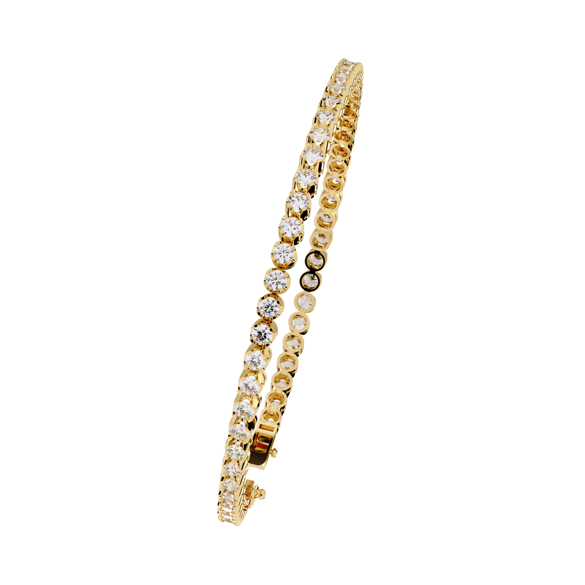 Round Cut Diamond Tennis Bracelet | Sparkling Eternity Link Bracelet for Women