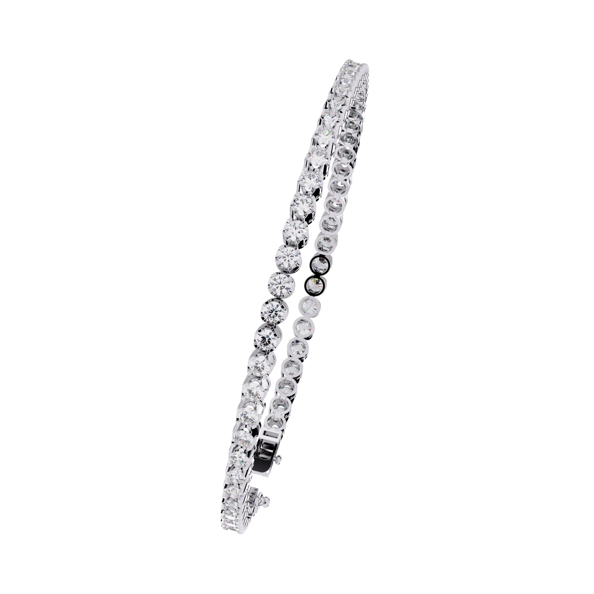 Round Cut Diamond Tennis Bracelet | Sparkling Eternity Link Bracelet for Women