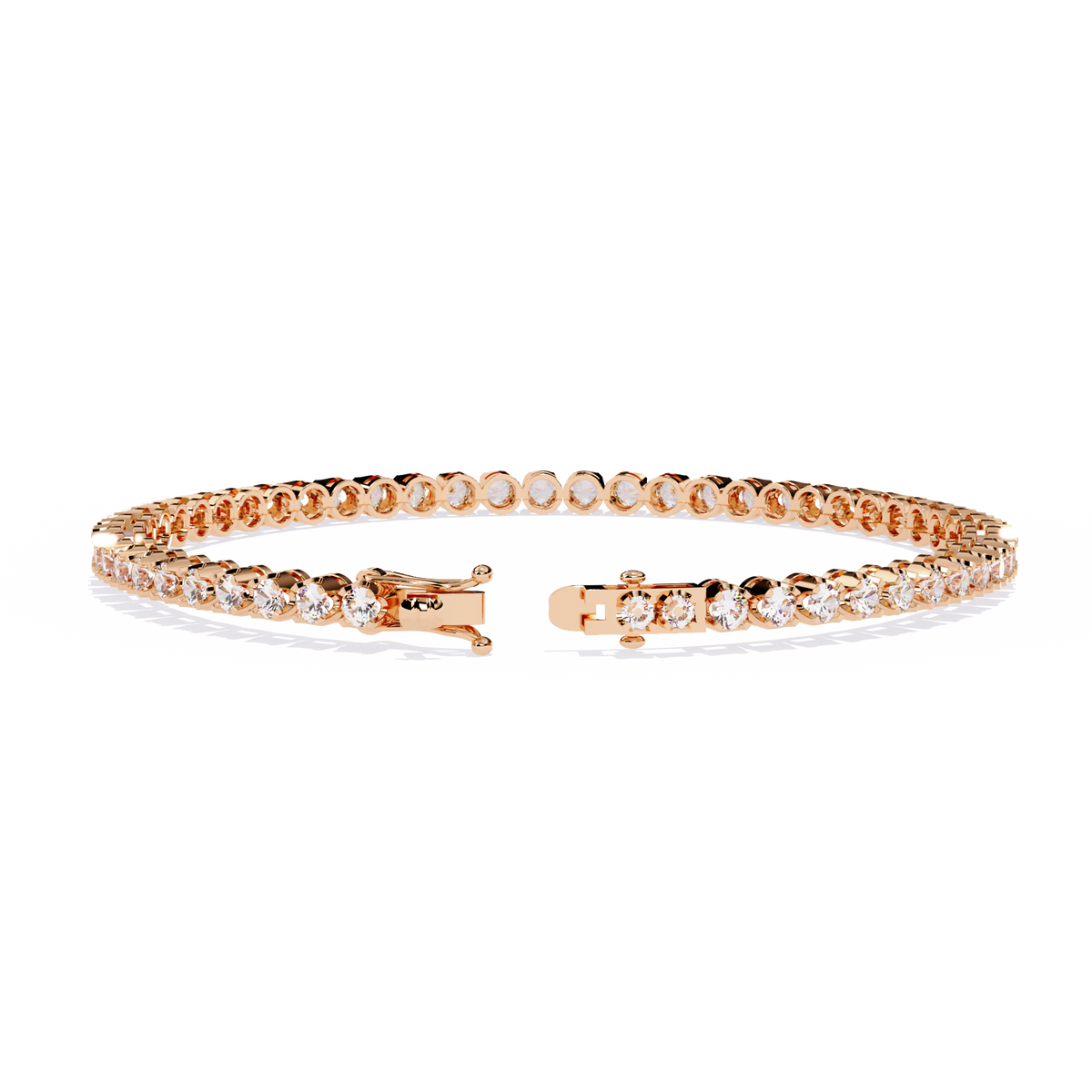 Round Cut Diamond Tennis Bracelet | Sparkling Eternity Link Bracelet for Women