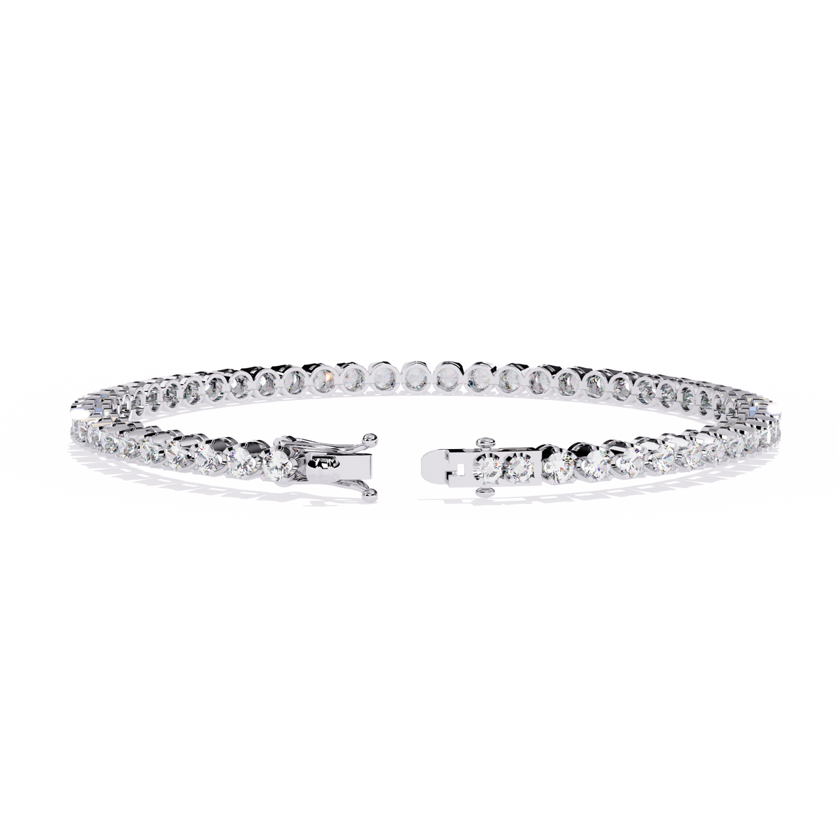 Round Cut Diamond Tennis Bracelet | Sparkling Eternity Link Bracelet for Women