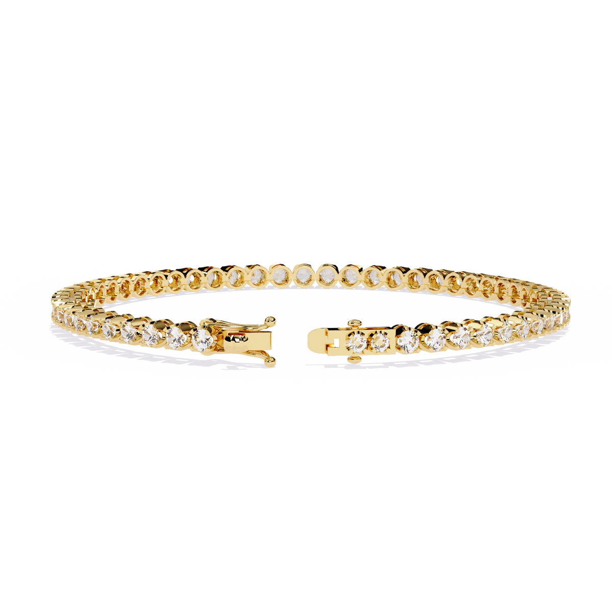 Round Cut Diamond Tennis Bracelet | Sparkling Eternity Link Bracelet for Women