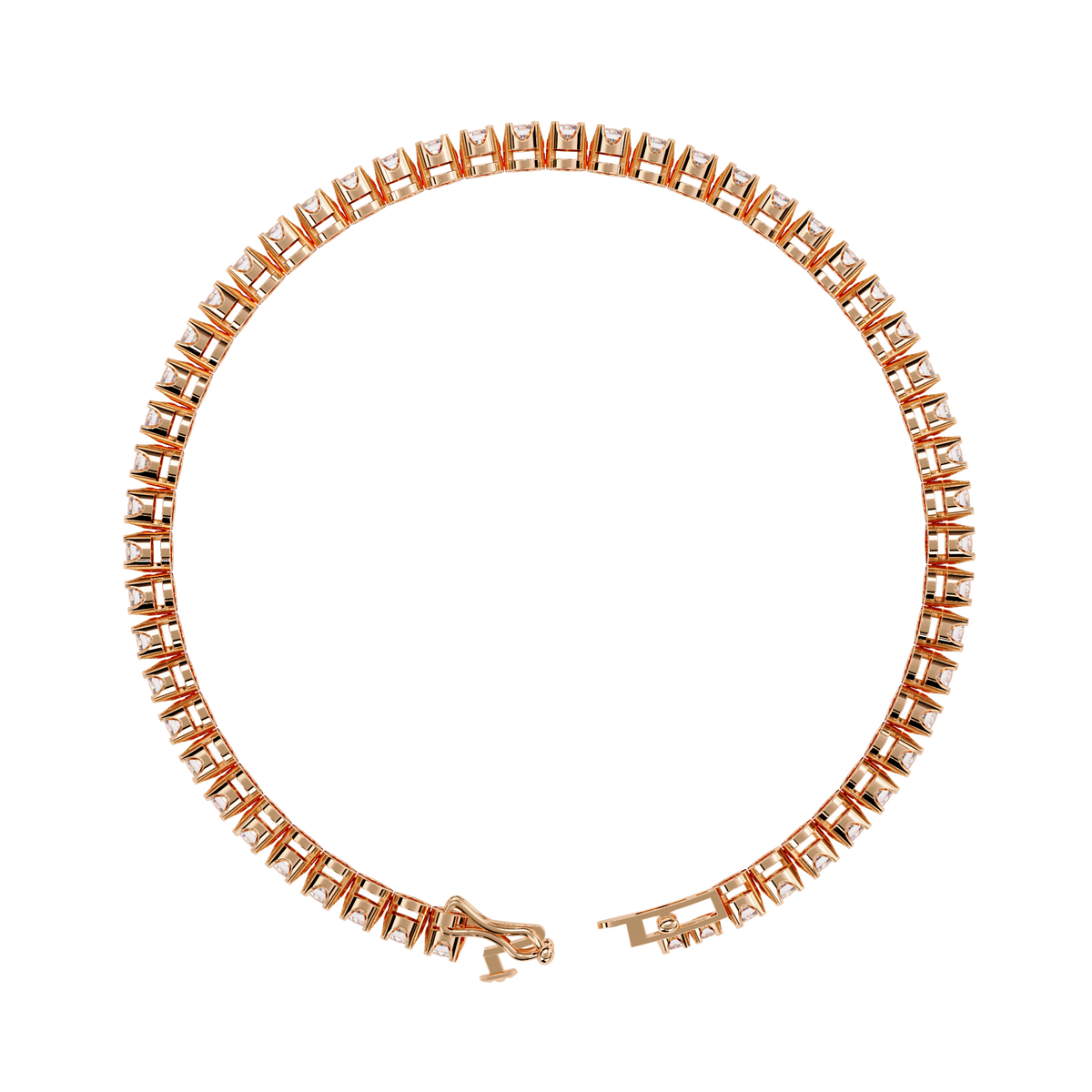 Round Cut Diamond Tennis Bracelet | Sparkling Eternity Link Bracelet for Women