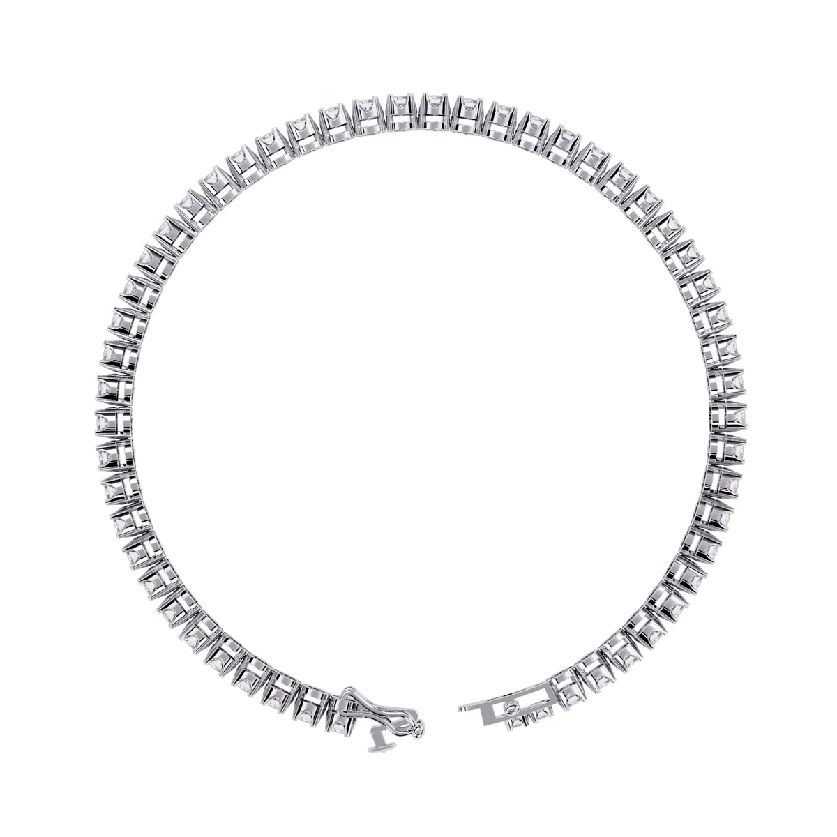Round Cut Diamond Tennis Bracelet | Sparkling Eternity Link Bracelet for Women