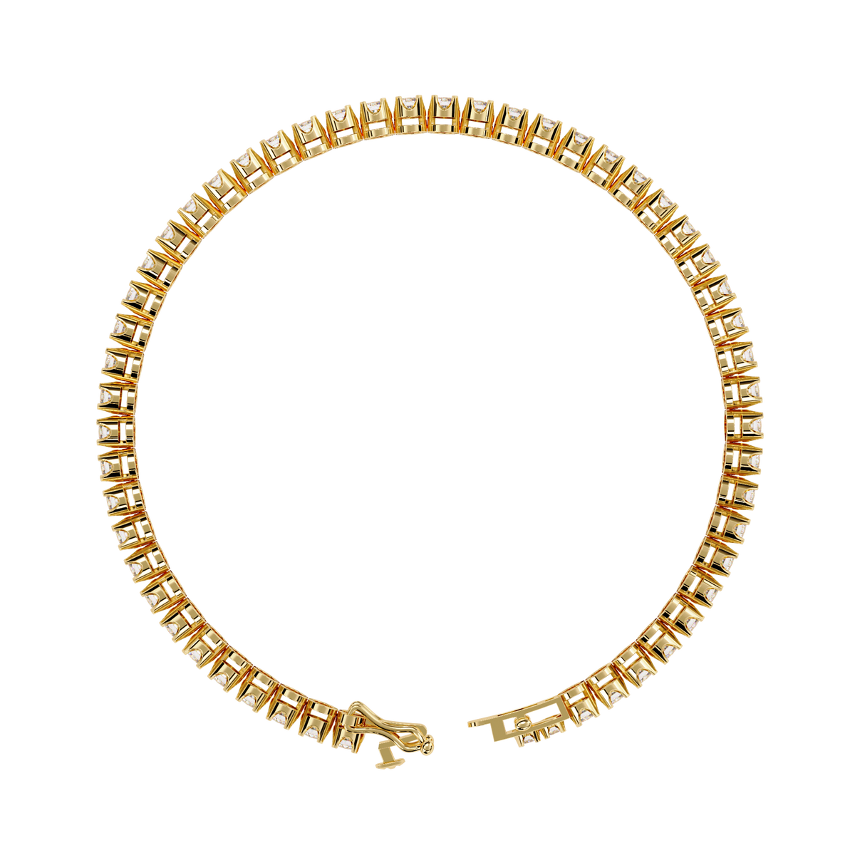 Round Cut Diamond Tennis Bracelet | Sparkling Eternity Link Bracelet for Women