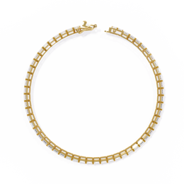 Emerald Cut Diamond Tennis Bracelet | Emerald Geometric Eternity Bracelet for Women