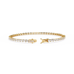 Emerald Cut Diamond Tennis Bracelet | Emerald Geometric Eternity Bracelet for Women