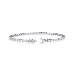 Emerald Cut Diamond Tennis Bracelet | Emerald Geometric Eternity Bracelet for Women