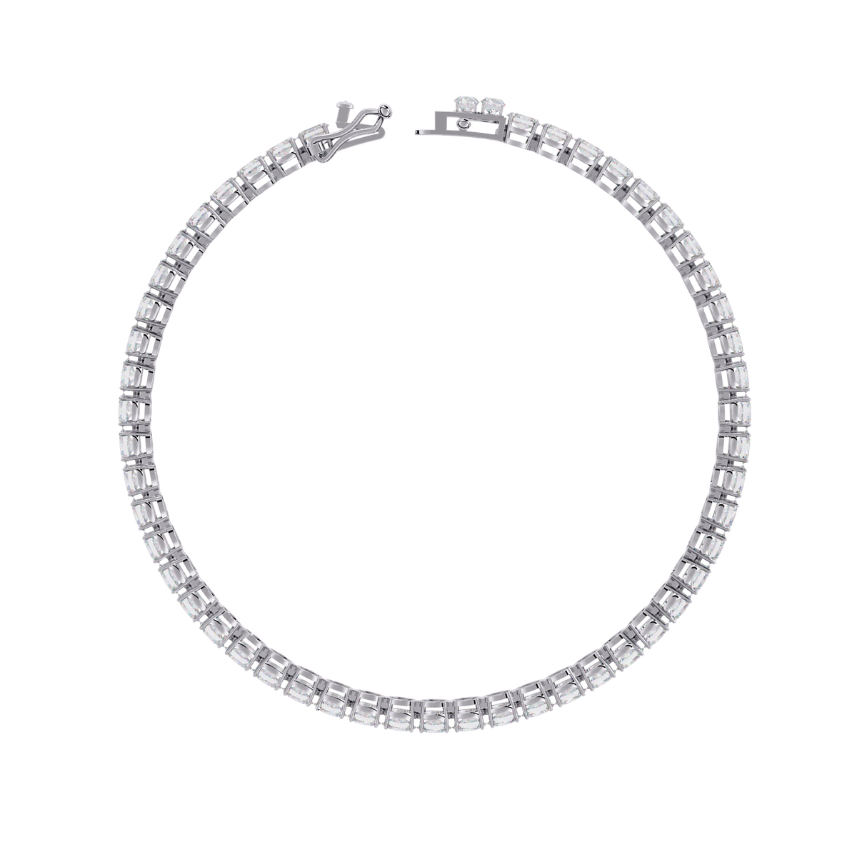 Oval Cut Diamond Tennis Bracelet | Sparkling Oval Gemstone Eternity Bracelet for Women