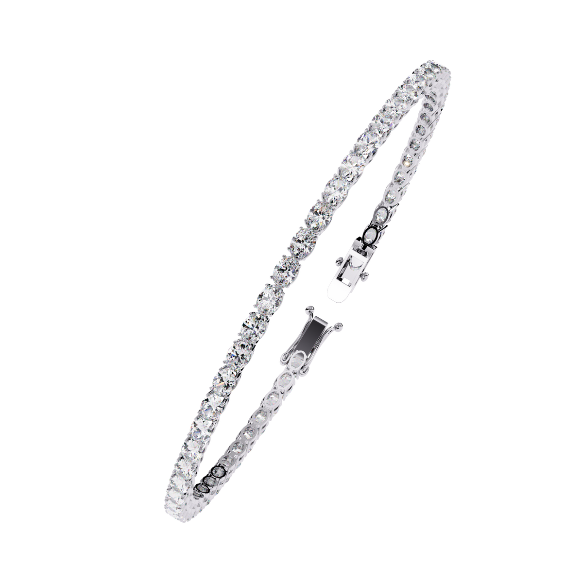Oval Cut Diamond Tennis Bracelet | Sparkling Oval Gemstone Eternity Bracelet for Women