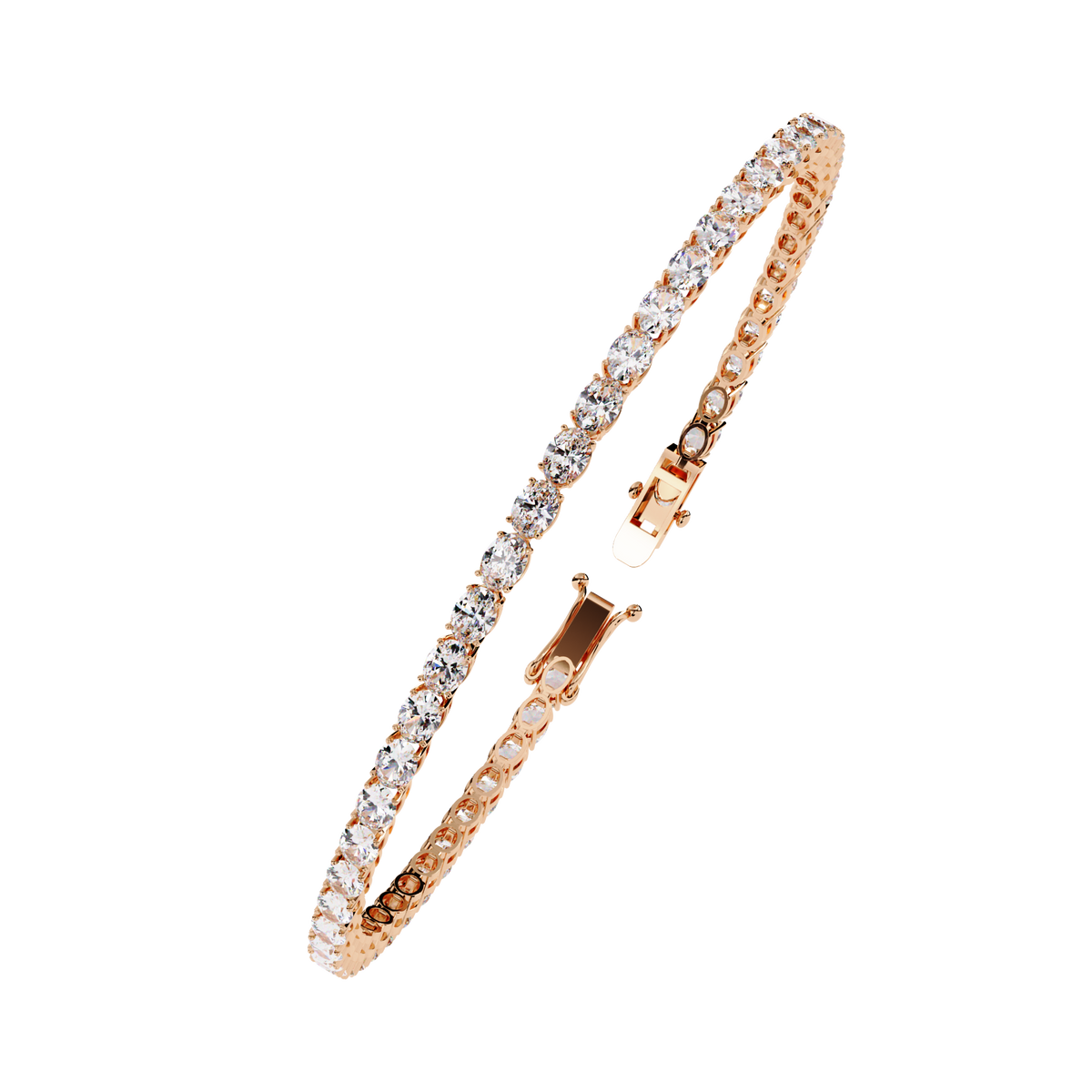 Oval Cut Diamond Tennis Bracelet | Sparkling Oval Gemstone Eternity Bracelet for Women
