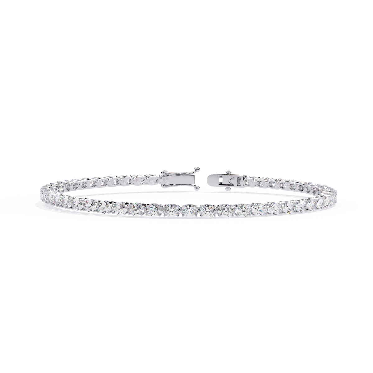 Oval Cut Diamond Tennis Bracelet | Sparkling Oval Gemstone Eternity Bracelet for Women