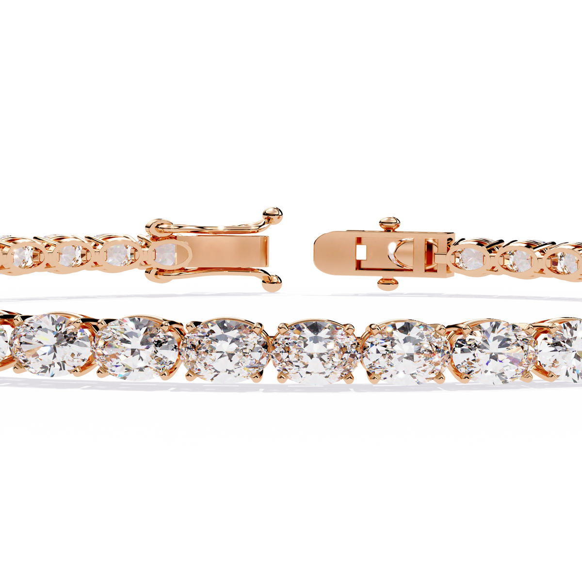 Oval Cut Diamond Tennis Bracelet | Sparkling Oval Gemstone Eternity Bracelet for Women