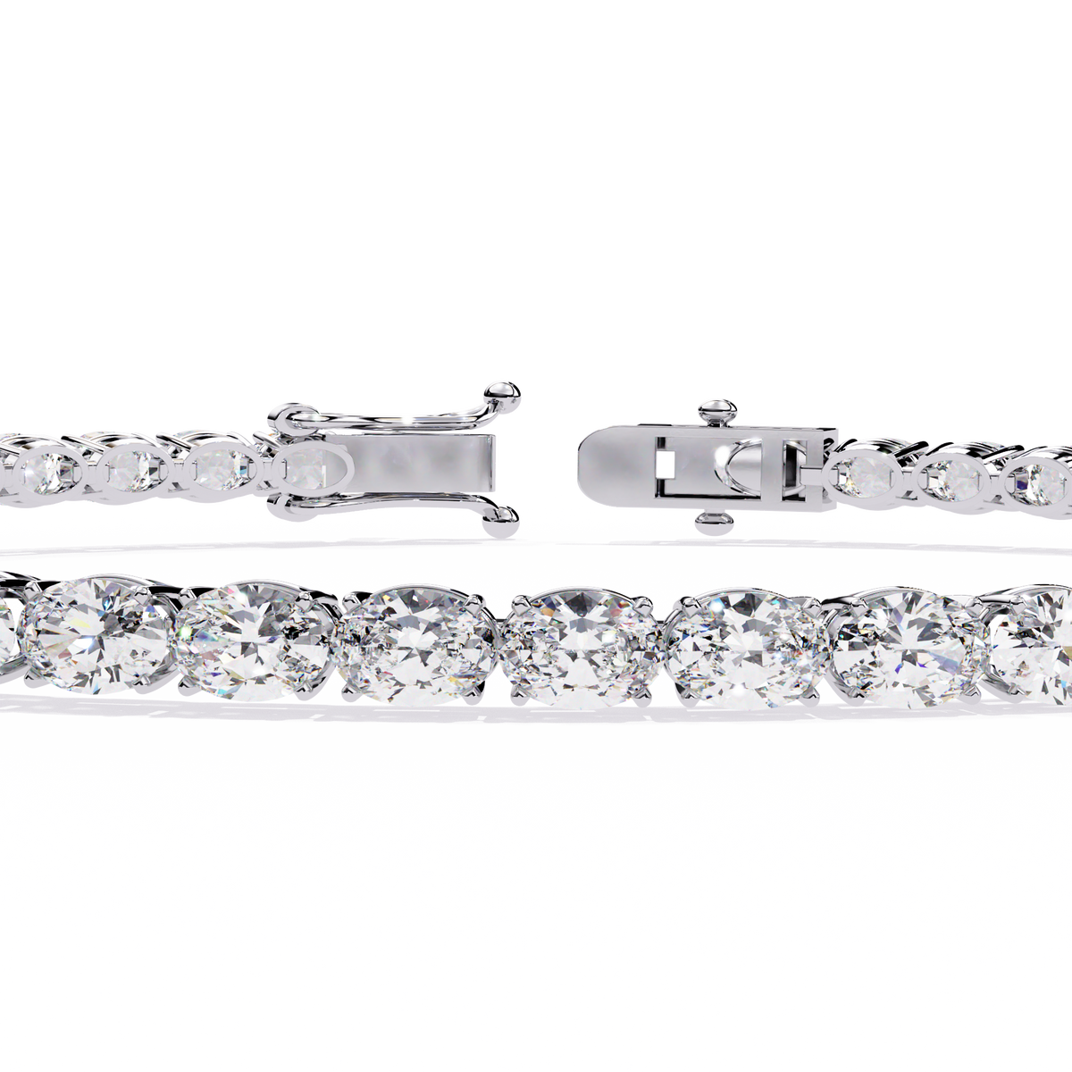 Oval Cut Diamond Tennis Bracelet | Sparkling Oval Gemstone Eternity Bracelet for Women