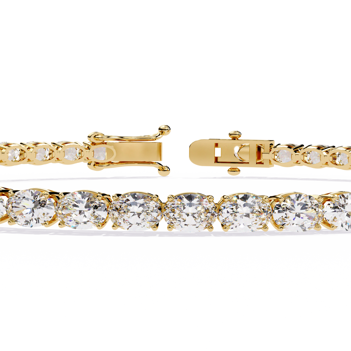 Oval Cut Diamond Tennis Bracelet | Sparkling Oval Gemstone Eternity Bracelet for Women