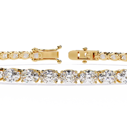 Oval Cut Diamond Tennis Bracelet | Sparkling Oval Gemstone Eternity Bracelet for Women
