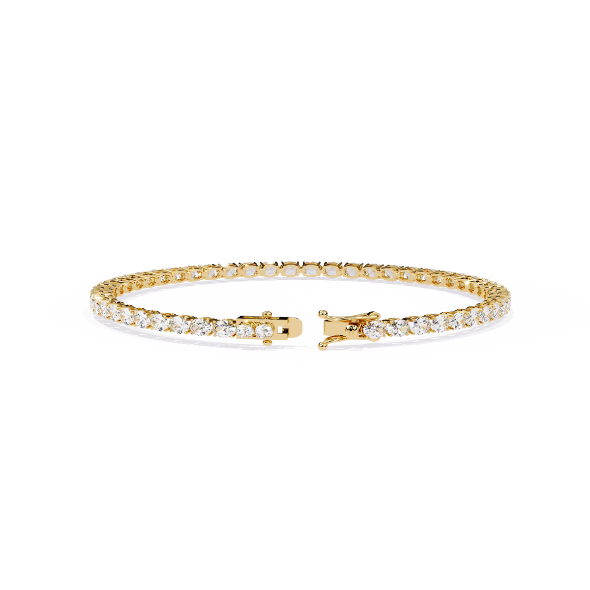 Oval Cut Diamond Tennis Bracelet | Sparkling Oval Gemstone Eternity Bracelet for Women