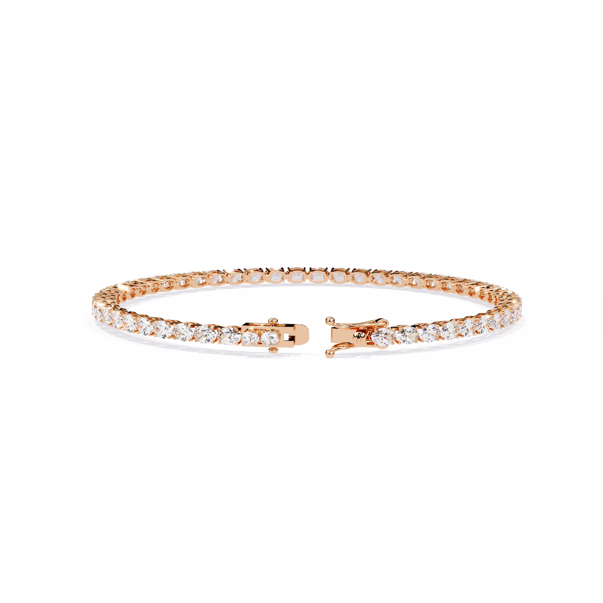 Oval Cut Diamond Tennis Bracelet | Sparkling Oval Gemstone Eternity Bracelet for Women