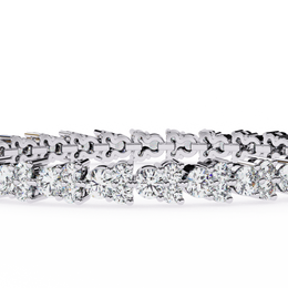 Yellow Gold Diamond Cluster Tennis Bracelet | Sparkling Multi-Stone Eternity Bracelet for Women