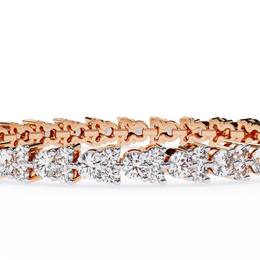 Yellow Gold Diamond Cluster Tennis Bracelet | Sparkling Multi-Stone Eternity Bracelet for Women