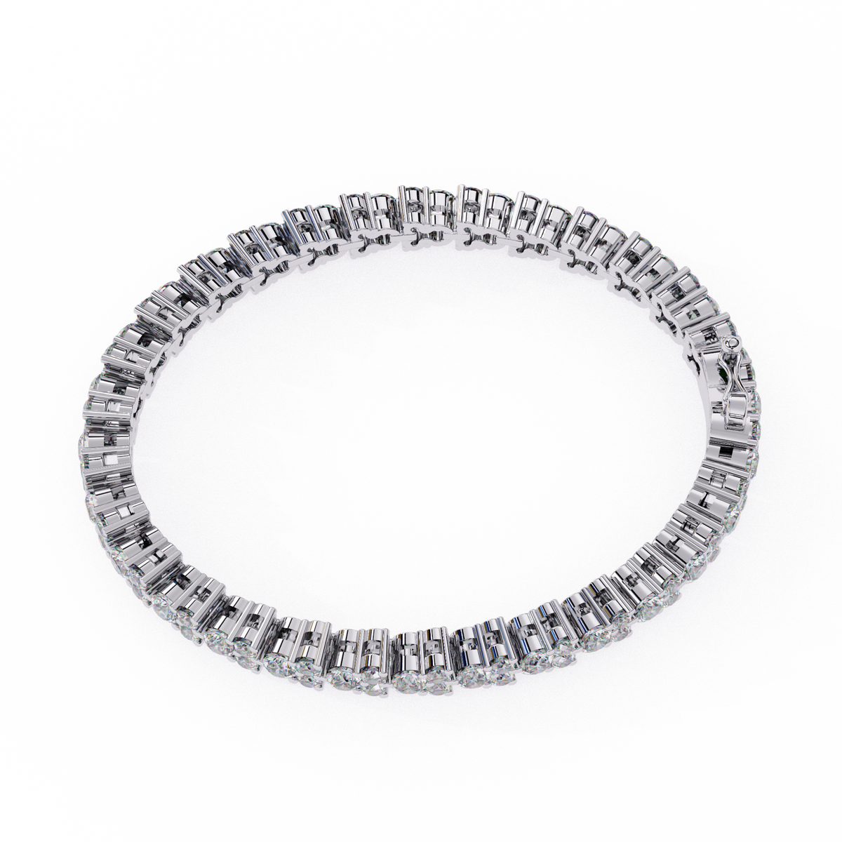 Yellow Gold Diamond Cluster Tennis Bracelet | Sparkling Multi-Stone Eternity Bracelet for Women