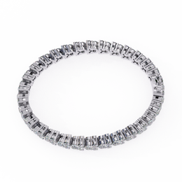 Yellow Gold Diamond Cluster Tennis Bracelet | Sparkling Multi-Stone Eternity Bracelet for Women