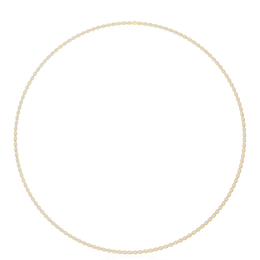 Horizontal Oval Cut Diamond Tennis Necklace, 18K Gold East-West Riviera Choker, Luxury Statement Bridal Jewelry