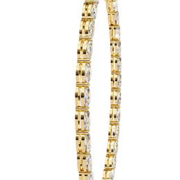 Horizontal Oval Cut Diamond Tennis Necklace, 18K Gold East-West Riviera Choker, Luxury Statement Bridal Jewelry