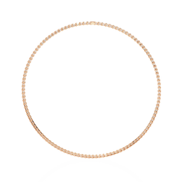 Emerald Cut Lab Grown Diamond Tennis Necklace | 18K Yellow Gold Eternity Riviera Chain