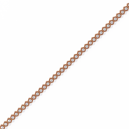 Hexagon Shaped Round Diamond Tennis Bracelet | Geometric Honeycomb Bracelet for Women