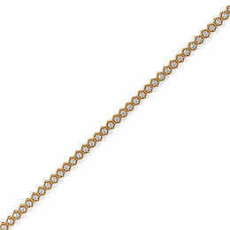 Hexagon Shaped Round Diamond Tennis Bracelet | Geometric Honeycomb Bracelet for Women