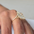 15CT Radiant Cut Lab Grown Diamond 4 claw Prong 10kt Gold Ring