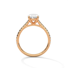 1.50CT Brilliant Oval Diamond Pave Set Ring - image 6