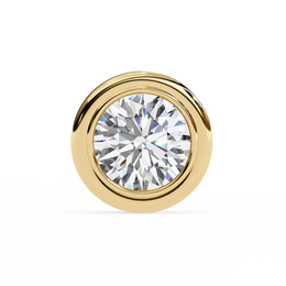 1.50CT Round Diamond Bezel Set Stud Earring - image 1