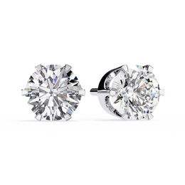 2.00CT Round Diamond Six Prongs Stud Earring - image 3
