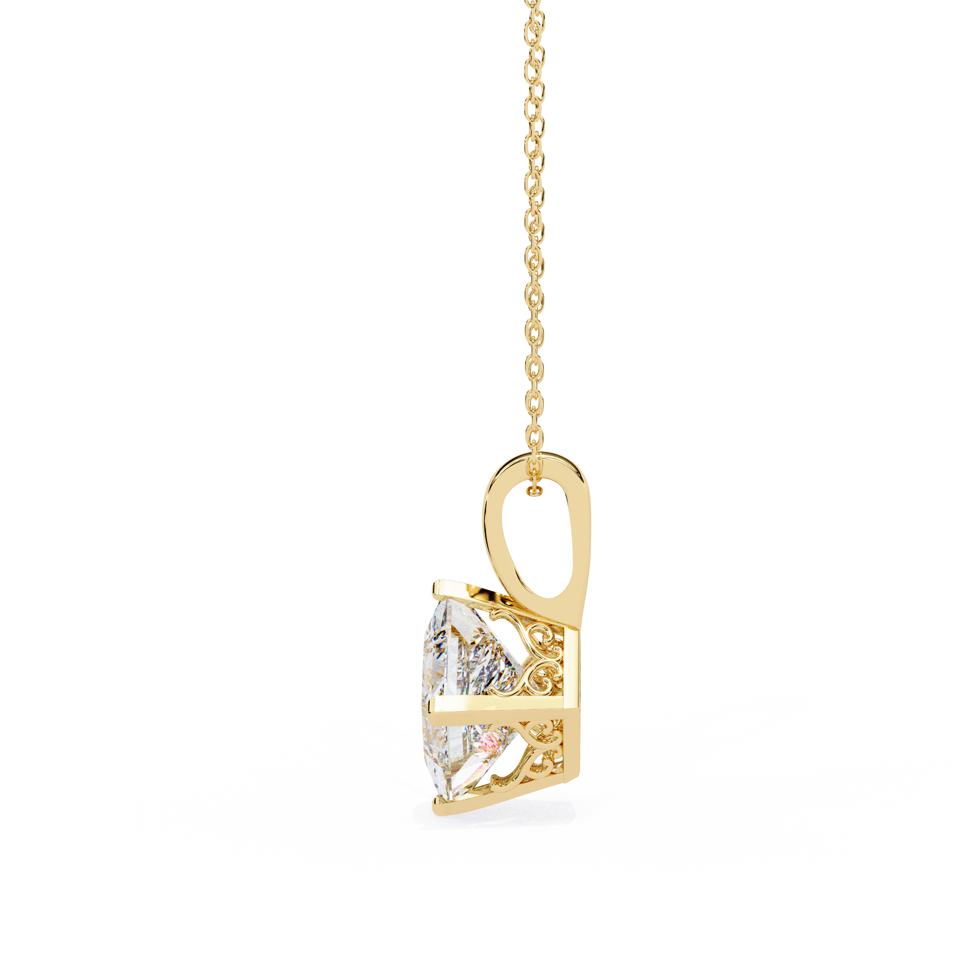 1.50CT Brilliant Princess Cut Pendant - image 22