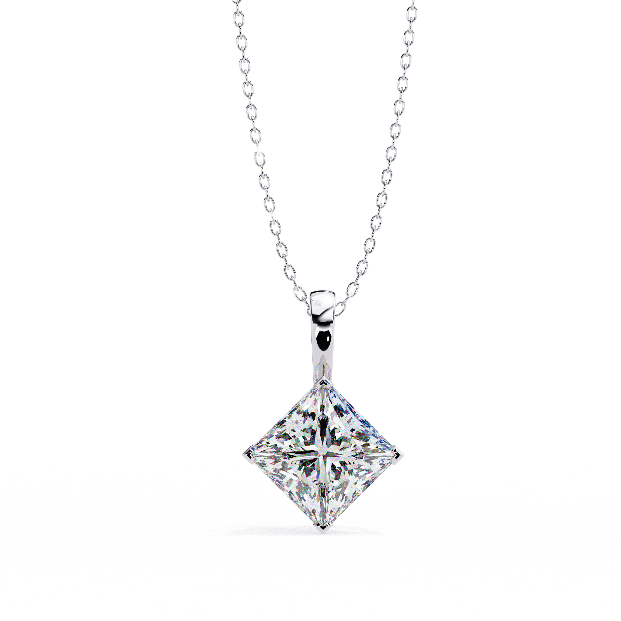 1.50CT Brilliant Princess Cut Pendant - image 18