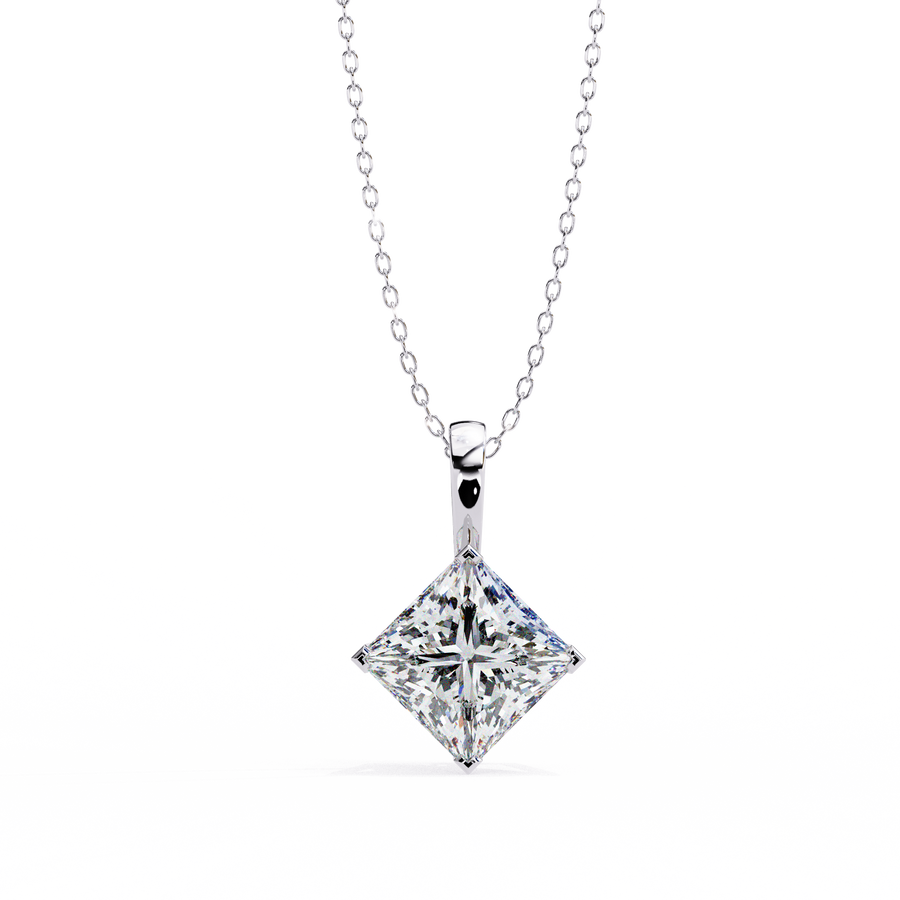 1.50CT Brilliant Princess Cut Pendant - image 18