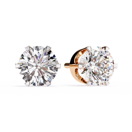 2.00CT Round Diamond Six Prongs Stud Earring - image 2